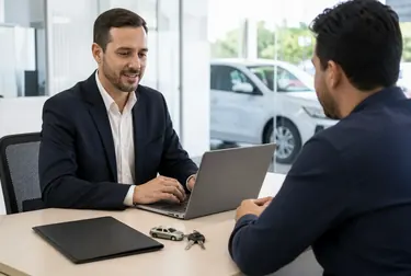 Despachante revisando documentos de licenciamento de veículo em Florianópolis.